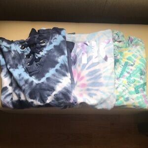 Justice Tie-Dye Hoodies and Sweatshirts Bundle